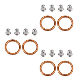 Areyourshop 3x Exhaust Manifold Gaskets Cap Nuts Repair Kit for Honda GL1500 Goldwing/Interstate 1988-2000, GL1500 Valkyrie/Tourer 1997-2003, GL1800 Goldwing 2001-2010, NRX1800 Valkyrie Rune 2004-05