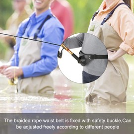 ZLXHDL Fishing Pole Holders, PU Leather Black Tunable Rotatable Professional Fishing Rod Holster, 2.17in Hole Diameter Fish Fighting Belt for All Fishing Rods