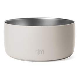 Simple Modern Stainless Steel Pet Water Bowl for Dogs & Cats | Reusable Insulated Stainless Steel Food Bowls for Dog Cat | No Tip No Slip BPA Free | Bentley Collection | Medium (32oz) | Almond Birch