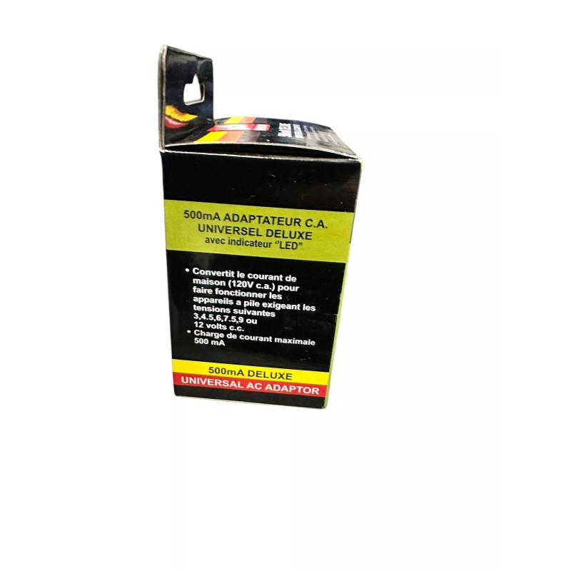 Rhino Universal AC Adaptor Power Supply + 6 Tips 500mA