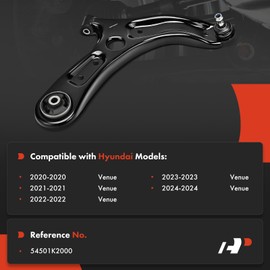 A-Premium Front Right Lower Control Arm, with Ball Joint & Bushing, Compatible with Hyundai Venue 2020 2021 2022 2023 2024