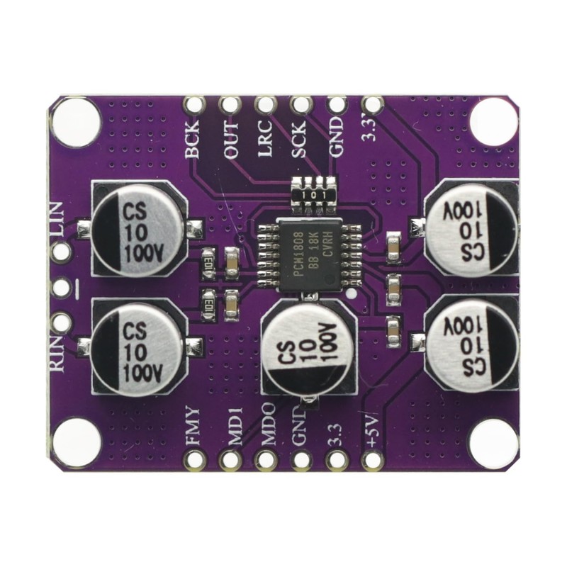 PCM1808 24bit 105dB SNR Audio Stereo ADC Single-Ended Analog-Input Decoder