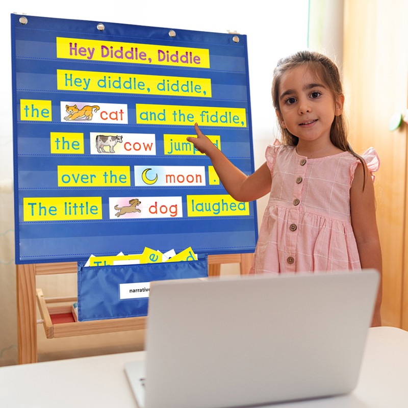 Classroom Pocket Chart Calendar Pocket Chart Multifunctional Hanging Pocket Chart