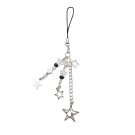 Unique Phone Charm with Star Cross Pendant Phone Charm and Stylish Phone Accessory Metal, Metal
