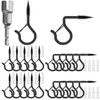 BIAHOTUR 21 Pack Q-Hanger Hooks, Screw Hooks Outdoor String Lights,