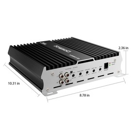 DOMANKI CB1200-1D Monoblock Class D MOSFET 1200W RMS Car Amplifier with Remote Subwoofer Level Control, 1-4 Ohm Stable