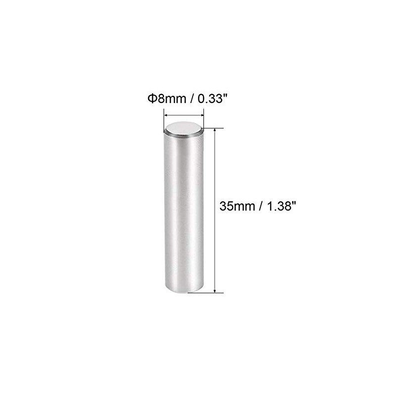 sourcing map 15pcs 8 mm x 35 mm Dowel Pin