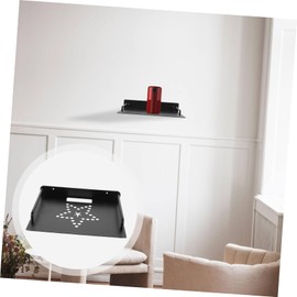 SHOWERORO Wall Mounted Projector Shelf Premium Metal Router Rack for Projector Cable Box Modem Easy No Drill Installation Durable Design Space Saving