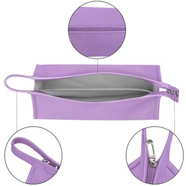 BUBM Bolsa de almacenamiento de viaje compatible con Dyson Airwrap Styler, organizador de viaje portátil para Airwrap Styler y accesorios, plateado (púrpura)