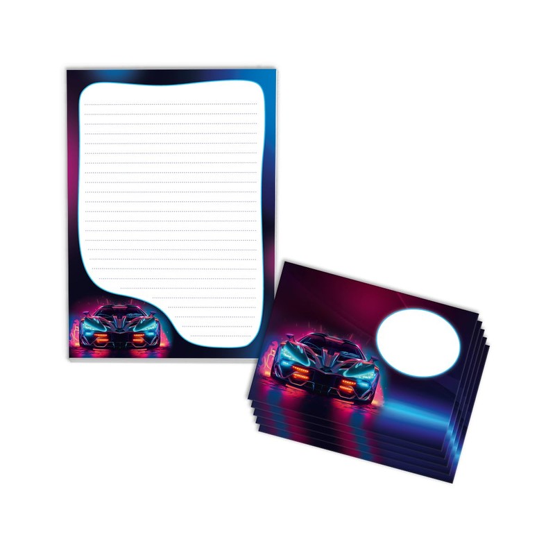 Writing Paper Set Letter Pad with Envelope for Boys Kids