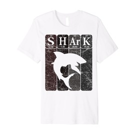 Shark Periodic Table Elements Retro Shark Selachimorphaphile Premium T-Shirt