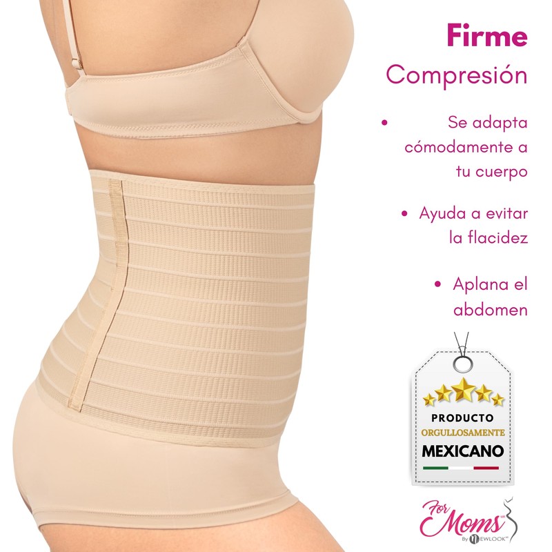 For Moms Faja Envolvente Corta Postparto Multilíneas Extra Suave –