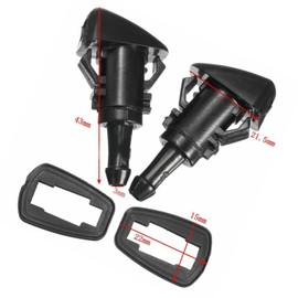 Boquillas para limpiaparabrisas delantero, 5303833AA/5116079AA para Chrysler, Kit de Boquillas de Coche Para Rociadores de Automóviles de la Serie, Compatible con Chrysler, Jeep y Dodge.