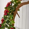 Nearly Natural 30in. Poinsettia and Variegated Holly Artificial Plant (Set