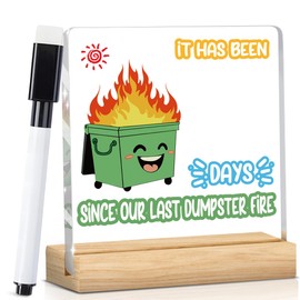 Funny Dumpster Fire Desk Accessories Office Decor 5 X 5 Inch