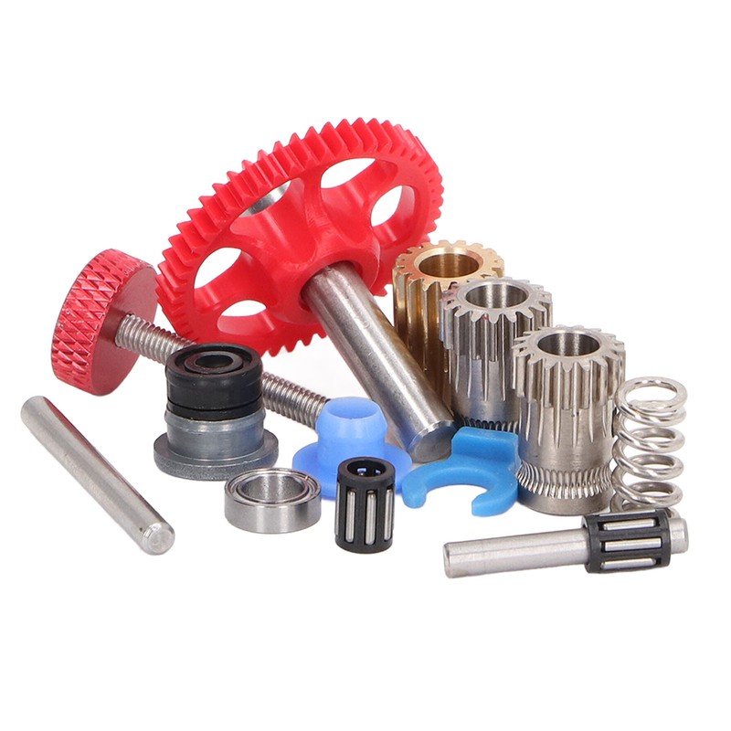 Dual Gear Assembly Kit Upgrade Extruder Red Wheel Kit 3D