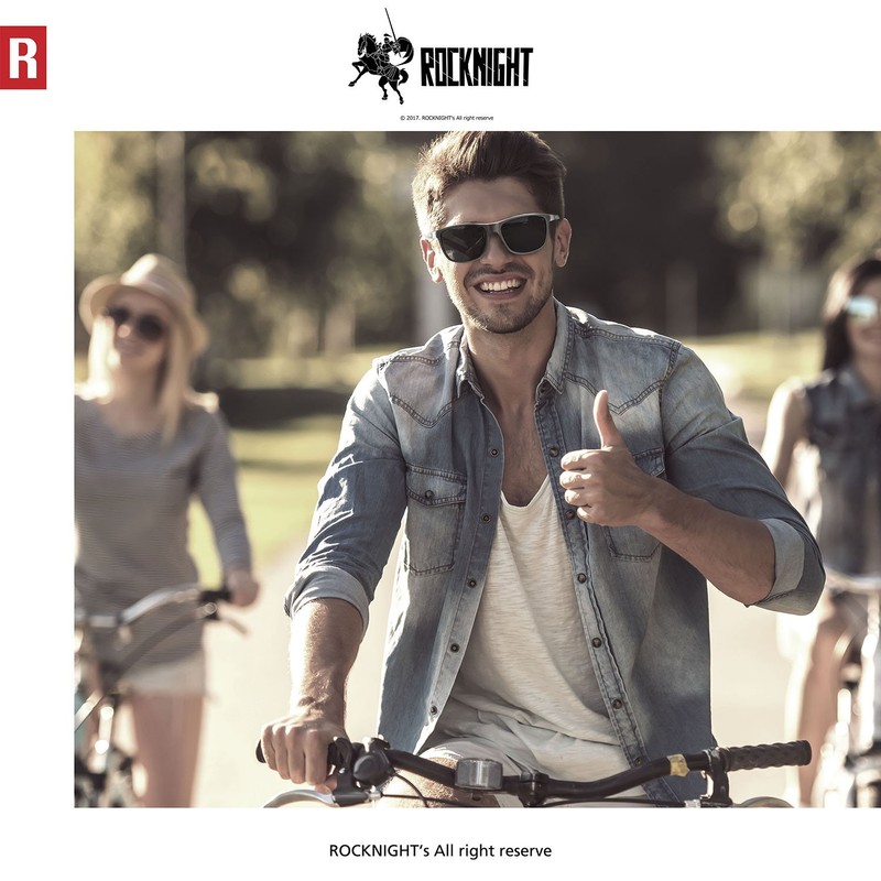 Rocknight - anteojos de sol polarizadas para hombre, anteojos de