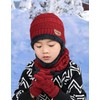T WILKER 3Pcs Winter Hats Neck Warmer Scarf and Touch