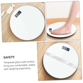 FUNOMOCYA Body Weighing Scale Electronic with LED Display Durable Tempered and Material Automatic Function for Home Use Easy to Read Weighing Tool