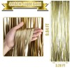 HalloweenDecorate 4 Pack Light Gold Foil Fringe Curtain Backdrop, 3.28Ft