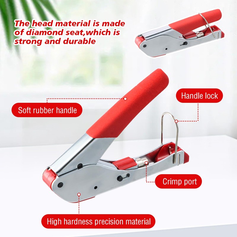 Focenat Crimping Pliers, Wire Stripping Tool, Compression Pliers Set with
