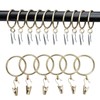 Curtain Rings and Hooks Clip,25mm Inside Diameter,Complete Set with Curtain