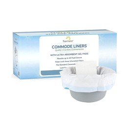 Ultra-Absorbent Disposable Commode Liners (20 Fl Oz Pad) | Extra Thick Leak-Proof Bags for Bedroom and Bathroom Toilets, Commodes and Buckets – Elderly, Sick, Nurses & Caregivers – 72 Pack