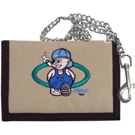 2Stoned Wallet Embroidered with Chain and Velcro Fastening Camo Gym Bag for Adults and Children, beige, m