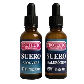 Kit Sueros conductores Aesthetic: microcorriente, corriente galvanica, luz pulsada Sérum de Aloe Vera y Ácido Hialurónico, 2 Frascos de 30ml, para Hidratación Profunda y Reducción de Líneas Finas.