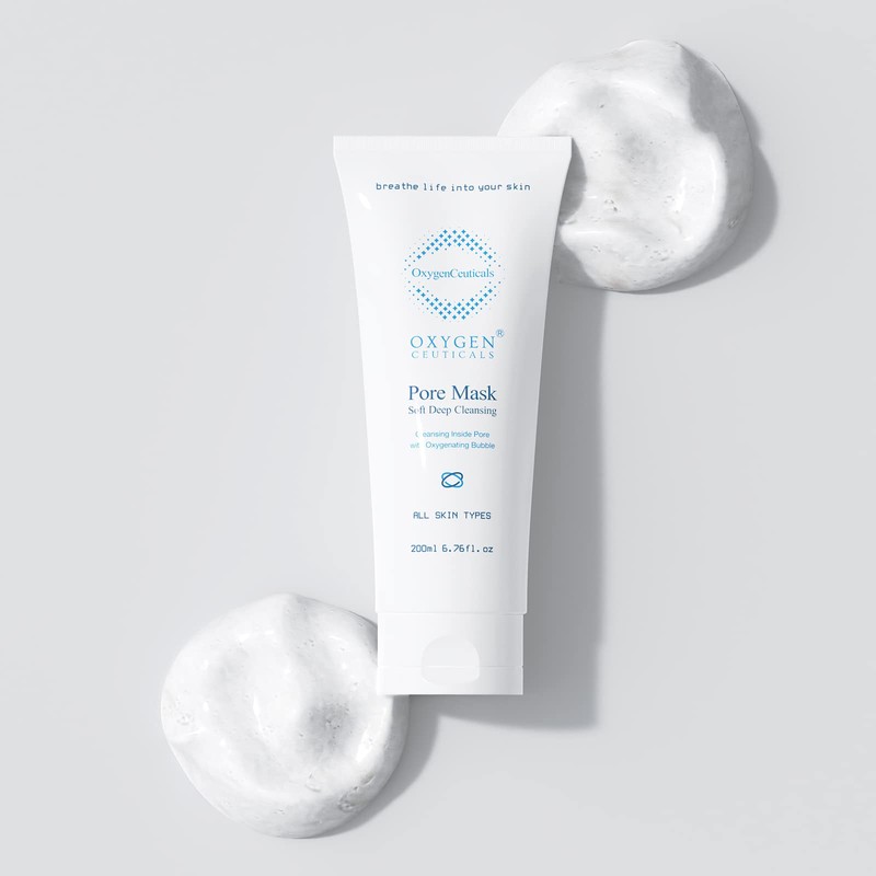 Oxygen Ceuticals Pore Mask Cleanser for Face, 200 ML/6.76 oz,