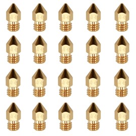 20pcs MK8 0.4mm 3D Printers Brass Nozzles Hotend Extrusion Nozzle for Ender 3 Ender 3 V2 Ender 3 Pro Ender 3 Max Ender 5 Pro Ender 3 S1 Ender 3 Neo Ender-2 Pro CR-10S Extruder Nozzle Accessories