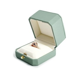 Oirlv H17501 Ring Case, PU Leather, Portable, Mini for 1 Piece, Suitable for Proposals, Anniversaries, Christmas, Gift Case, Compatible with Eligible Invoices