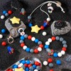 Beadthoven Silicone Beads 15mm DIY Keychain Bracelet Beads Set Space