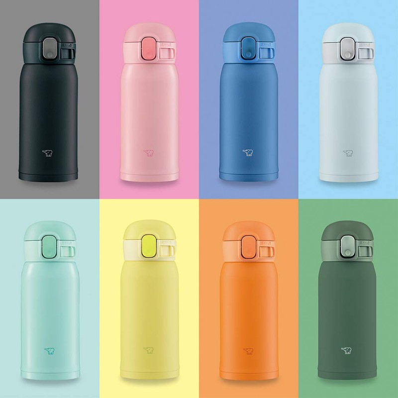 Zojirushi SM-WA36-BA Water Bottle, One-Touch Stainless Steel Mug, Seamless, 12.2