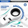 DAKCOS 7 Pieces Flexible Head Ratchet Wrench Set 6-17 mm