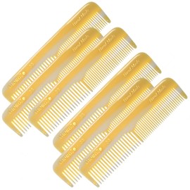 Giorgio G33 FineTooth and WideTooth Pocket Comb - Multifunctional Hair Styling, Beard, Mustache, and Grooming Comb for Men and Women, Handmade Saw Cut and Polished Travel Comb