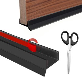 5M Sockelleiste Küche, Küchenleiste Abdichtungsprofil, Sockelprofil Dichtung, Hohe Elastizitä Silikonkautschuk, Stark Wasserdichter Staubdicht mit Schere, für 13, 15, 17mm Holzstärke (Schwarz)