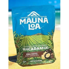 Kona Coffee Dark Chocolate Covered Macadamias, 20 oz