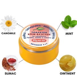 BODI BEAUTY Cream - Ointment VJ for Cracked Feet, Heels and Elbows with Chamomile, Sumac, Mint, Vitamin A, Vitamin E, Hand Cream and Foot Cream, Skincare 40 ml