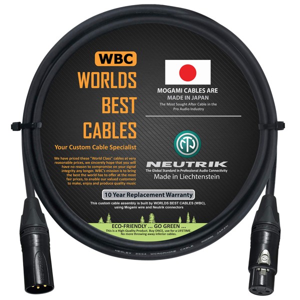 WORLDS BEST CABLES 1.5 Meter – Quad Balanced Microphone Cable