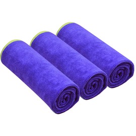 SINLAND Microfiber Gym Towels Sports Fitness Workout Sweat Towel Super Soft and Absorbent 3 Pack 16 Inch X 32 Inch