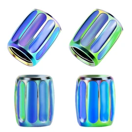 AVERZELLA 4PCS Brass Tire Stem Valve Caps Universal Wheel Valve Stem Covers for Cars Trucks Motorcycles SUVs and Bikes Dustproof Tire Cap Hexagon Shape (Colorful)