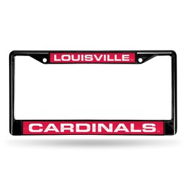 Rico Louisville Cardinals Black Metal License Plate Frame Holder
