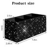 Bling Makeup Brush Holder Organizer, 3 Slot Sparkle Cosmetics Brushes