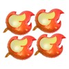 CIYODO 4pcs Flame Foil Balloons Firefighter Theme for Boy's 1st