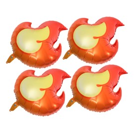 CIYODO 4pcs Flame Foil Balloons Firefighter Theme for Boy's 1st Birthday Decorations