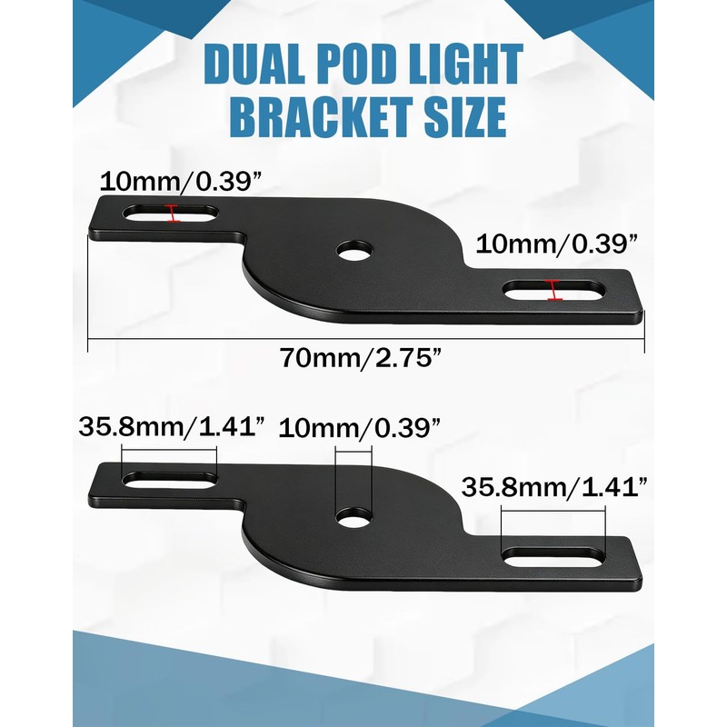 NORTHYUN Universal Dual Pod Light Mounting Brackets