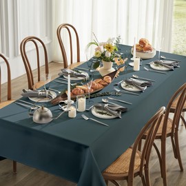 Mysky Home Square Tablecloth 54x54 Inch Grey Tablecloth Washable Polyester Table Cloth for Square or Round Tables Buffet Table, Parties, Holiday Dinner, Wedding