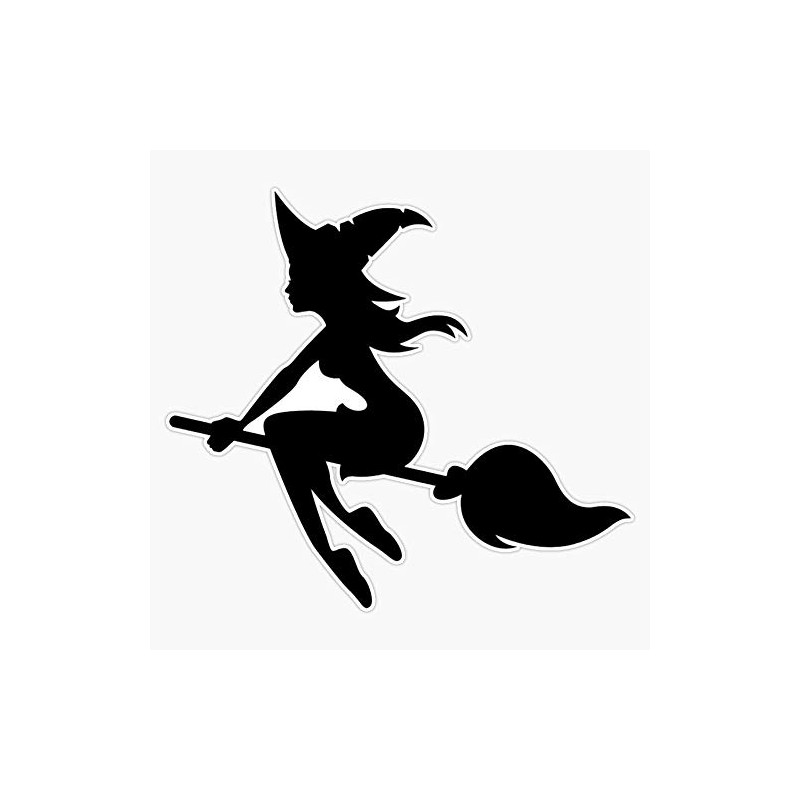 Witch Waterproof Vinyl Window Bumper Sticker Decal 5"