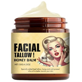 Talg Feuchtigkeitsspendende,Talg-Honig-Creme,Rindertalg-Gesichtscreme-Hautpflege,Rindertalg-Hautpflege,Talgbalsam-Hautpflege für Feuchtigkeitsspendende,Talg-Honig-Hautpflegecreme,120g